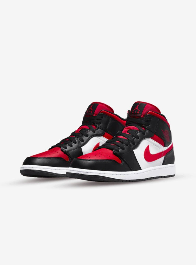 Air Jordan 1 Mid White Black Red (2022)