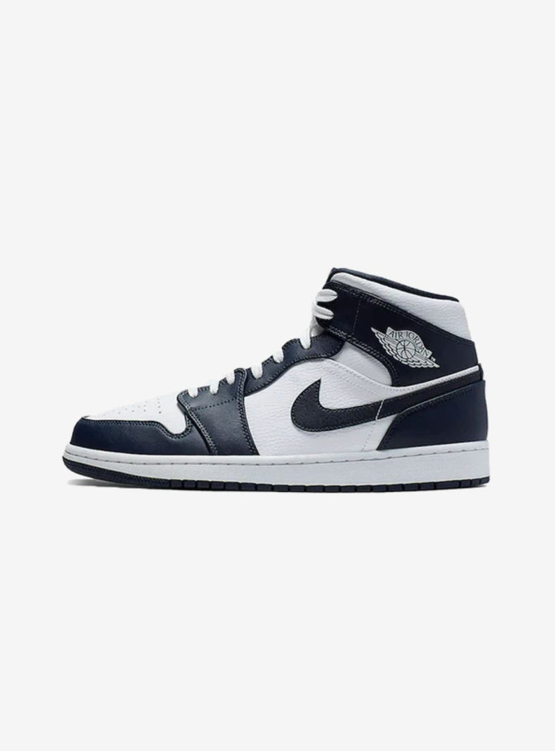 Air Jordan 1 Mid White Metallic Gold Obsidian